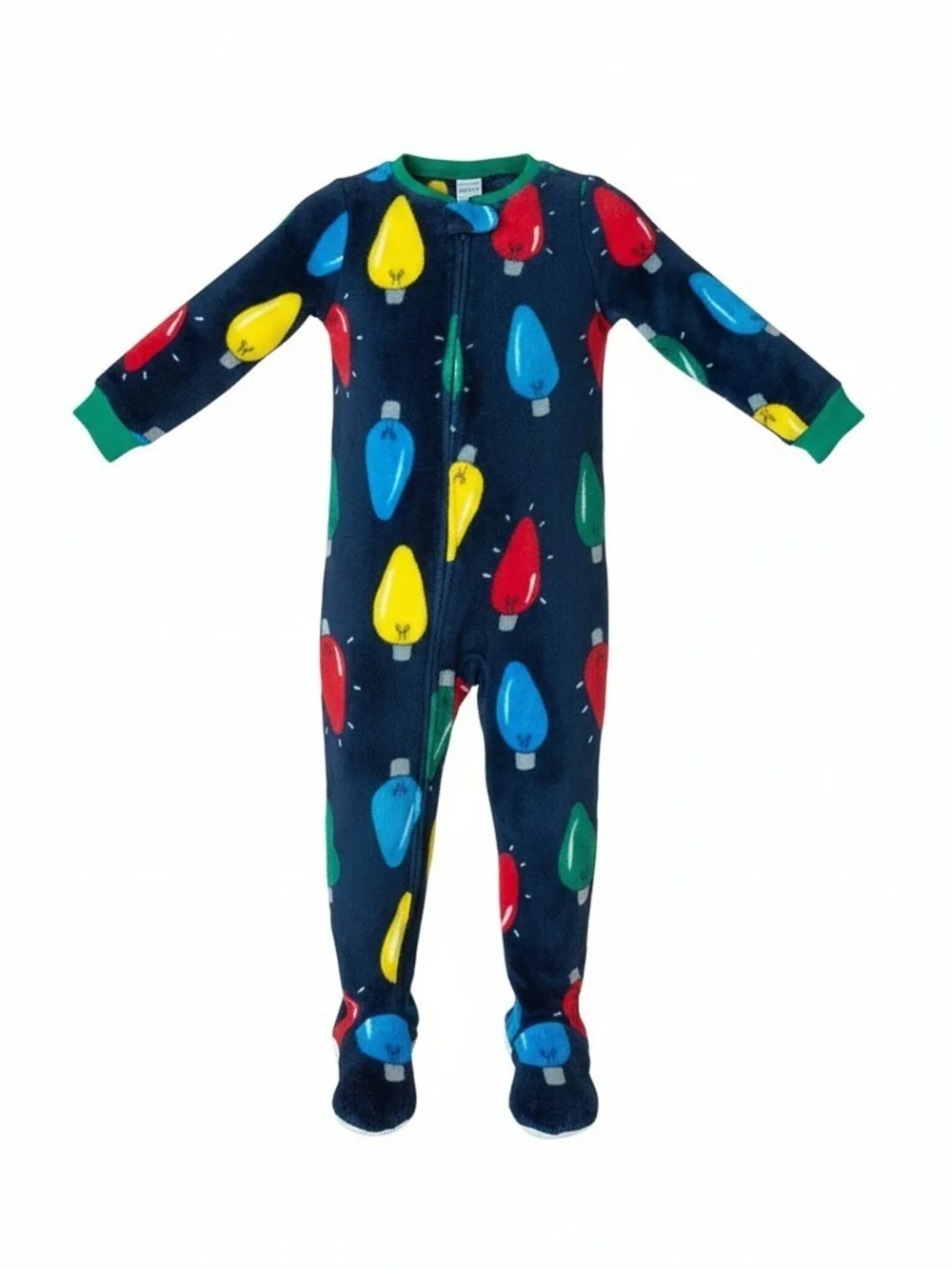Carter's Navy Kids One-Piece Holiday Light Print Pajamas size 3T